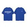 Algodão puro de peso pesado REPRESENT Owners Club manga curta masculino estilo americano high street modelagem oversize