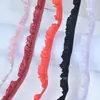 Tecido Colorido com Ruffle Elástico Unidirecional de 1,5cm Renda Elástica para DIY de Roupa Íntima, Meias e Acessórios