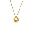 Collar Redondo Femenino Moderno Popular Collar Estilo Frío Ins Cadena para Clavícula Femenina Simple Geométrico Elegante Nuevo Estilo 2024 Femenino