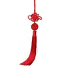 Pingente de Paz de Cabaça com Moeda de Cobre e Nó Chinês, Enfeite Festivo para Pendurar no Carro, Decoração para Porta Interna e Mesa de Cabeceira