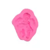 Utensílios de panificação DIY novo anjo em forma de anjo bolo de creme biscoito ultra-leve argila gesso molde de silicone