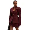 Roupas femininas transfronteiriças 2026 outono e inverno nova moda cor sólida manga longa cardigã jaqueta de abotoar e conjunto de saia justa para mulheres