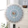 Ventilador pequeño todo incluido Cubierta Motor Escritorio Juego de 2 piezas Base Cubierta de ventilador a prueba de polvo Tela de encaje Cubierta a prueba de polvo