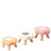 Taburete Pequeño para Uso en Casa, Taburete Bajo, Taburete de Sofá, Banco Acolchado Suave, Taburete de Mesa de Café Moderno para Sala de Estar, Taburete Infantil de Madera Maciza, Reposapiés