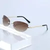 Gafas de Sol Y2K Metálicas Ovaladas Sin Marco Forma Cóncava Mercurio Retro Americanas Milenio Sexy Transfronterizas para Mujer Tendencia