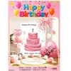 Traje de baño Celebridad de Internet Escena de Fiesta de Cumpleaños Diseño traje Oso Feliz Cumpleaños Banner de Globos Vestir Atmósfera Vida