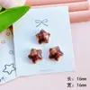 Estampa xadrez doce estrela de cinco pontas diy acessórios acrílicos capa de celular flor para sapato presilha de cabelo material para acessórios de cabelo