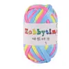 Tiras de Tela Teñidas en Degradado para Bolsas Tejidas a Mano DIY, Kit de Materiales para Pantuflas de Ganchillo Antipelusa, Alfombra de Cojín Tejido Denso