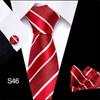 Corbata azul de tres piezas para hombre, corbata formal, suministro directo de fábrica, transfronterizo