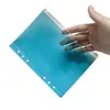 Carpeta de almacenamiento de hojas sueltas A5 azul, bolsa de almacenamiento para cuaderno, bolsa de presupuesto para efectivo, bolsa para ahorrar dinero