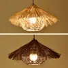 Luminária Pendente de Bambu Trançado, Iluminação Novo Estilo Chinês, Rattan Zen para Sala de Chá Sala de Jantar, Lanterna de Bambu Japonesa, Abajur Antigo para Casa de Chá