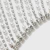 Máscara transfronteriza de nueva étnica con perlas y diamantes de imitación, moda europea y americana, máscara de cadena con borlas para mujer