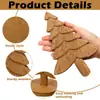 Árbol de Navidad de Madera Madera Maciza Mesa Superior Árbol de Madera Hecho a Mano Pino de Pie Artificial Decorativo con Base
