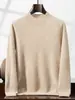 Suéter de Cachemira para Hombre 100% Cachemira Pura Cuello Alto Fino Corte Holgado Talla Grande Casual de Negocios Suéter Base de Punto