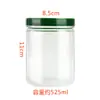Plastic jar wholesale pet wide mouth screw lid transparent plastic sealed jar food storage cylindrical candy plastic jar