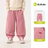 Pantalones infantiles Dudu son cálidos para el invierno, pantalones curvados para niños con forro polar, nuevo modelo 2026 pantalones largos para bebé, ropa de invierno para niñas