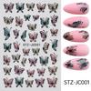 Nuevas pegatinas de arte de uñas transfronterizas ins alas de mariposa mariposa con brillo líneas mariposa imitación pintado a mano pegatinas de uñas 3D de mariposa
