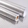 Pegatina de lámina protectora de pared para gabinete doméstico, película de papel de aluminio antiincrustante para estufa, autoadhesiva, a prueba de humedad, papel tapiz decorativo fácil de limpiar