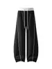 Colección Otoño 2026: Pantalones de pierna curva con patrón de escamas de dragón sin sombras en la pared, colorblock, tallas M-5XL, HK261069-Especial P37
