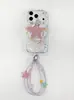 Capa colorida estilo coreano com estrelas banhada a ouro para iPhone 17 Pro Max, suporte magnético Apple 16P, portátil 15P