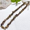 Collar de cristal natural irregular con borde cruzado, cadena de colores para el cuello, cadena de clavícula de ónix bohemio