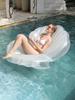 Hamaca Acuática Transfronteriza, Balsa Flotante Inflable con Forma de Concha, Cama Flotante de Concha de Perla, Paseo en Balsa Flotante para Adultos con Forma de Concha de Perla