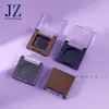 Paleta de sombras mini de un solo color con cierre cuadrado en stock, paleta de colorete, material de embalaje de caja vacía de plástico