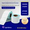 60x40x800 Papel de etiqueta adesivo térmico de três provas Papel de impressão Papel de código de barras de adesivo em branco de sinal de preço de supermercado
