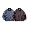 Nice3Rule Chaqueta de Trabajo de Algodón Lavado Estilo Retro Japonés para Primavera y Otoño Chaqueta Resistente Holgada para Hombre Nw111