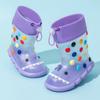 Lindo Tiburón Ropa Exterior Zapatos de Lluvia para Niños Impermeables Antideslizantes Zapatos de Agua Niños y Niñas Estudiantes Bebé Paquete Día Lluvioso Botas de Lluvia