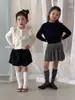 Suministrado directamente desde casa, calcetines de algodón peinado con encaje y múltiples nudos para niñas, estilo coreano sin costuras, calcetines apilables para niños, otoño WC263