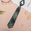 Corbata pequeña JK para mujer, estilo universitario, a cuadros, uniforme japonés holgado para hombres y mujeres, estudiantes, camisa, corbatas cortas de moda