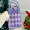 Monedero para Fiesta Estudiantil, Bolso para Teléfono Móvil de Compras, Bolso de Hombro Pequeño Tejido, Bolso de Mano Lindo Versátil, Bolso Cruzado Mini para Mujer