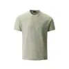 ¡Textura de gofre! Camiseta de hombre de manga corta con cuello redondo, de color liso, transpirable, elástica, sencilla y versátil, para el verano, de secado rápido