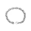 Pulsera de Plata de Ley S925 con Letra para Hombre Personalidad Vintage Guapo Punk Pulsera para Mujer Pareja Celebridad de Internet Mismo Estilo Moderna Día de San Valentín