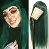 Peluca Cosplay de Halloween para Damas Europeas y Americanas Nueva Harajuku Flequillo Completo Combinación de Doble Color Cabello Largo Liso Set de Peluca Cosplay