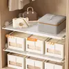 Estante divisorio para armario con ventosa, estante de almacenamiento retráctil sin perforaciones, estante divisor para separación y almacenamiento de ropa