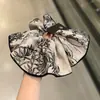 Nuevo Scrunchie Floral de Tinta Estilo Chino Versátil para Moño de Niña Goma para el Cabello Popular Cola de Caballo Cuerda Elegante para el Cabello
