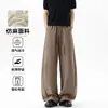 Pantalones Casuales de Verano 2026 Nuevos Transpirables que Absorben el Sudor de Lino Sintético de Longitud al Suelo Curvos Estilo Old Money para Hombre