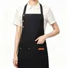 Avental Impermeável e à Prova de Óleo Novo Personalizado Verão Fino Roupa de Trabalho Resistente a Manchas Logo Impresso Especial para Catering Modelo Quente Atacado
