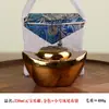 Tarro de lingote de oro cerámico tarro de almacenamiento tarro de pata de gato tarro sellado a prueba de humedad tarro de té adornos creativos huella de pata de mascota lingote