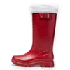 Botas de Goma para Exteriores Impermeables Antideslizantes Resistentes al Desgaste para Mujer hasta la Pantorrilla, Botas de Lluvia de Moda con Cordón y Suela Suave hasta la Pantorrilla