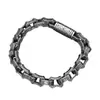 Pulsera Irregular con Ondas de Agua Chapada en Plata para Hombre Rústica Agresiva Sencilla Europea y Americana Motocicleta Hip-hop