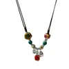 Collar de Cerámica de Jingdezhen con Cuentas Estilo Chino Nuevo Retro Chino Colgante de Gama Alta Gargantilla Cadena para Clavícula Versátil Hanfu