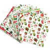 Ww206 Papel de Fundo Natalino em Aquarela Material Cultural e Criativo para DIY Papel Árvore de Natal Sino Decoração Papel de Fundo para Colagem
