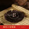 Soporte para incienso de loto quemador de incienso de sándalo soporte para incienso de calabaza para interiores del hogar quemador de incienso soporte para incienso adornos creativos