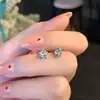 Brincos de Stud de Estrela Coloridos, Estilo Doce e Cool, Brincos Únicos Cravejados com Diamantes, Studs de Cartilagem de Orelha Versáteis e Exquisitos