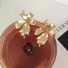 Pendientes de Flor de Metal de Gama Alta Estilo Retro Estilo Extranjero Único Dulce Exagerado Moda Pendientes Nuevos para Mujer