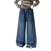 Pantalones para Niñas Primavera y Otoño 2026 Estilo Nuevo para Estudiantes de Secundaria y Niños Mayores, Jeans de Pierna Ancha, Elegantes y Modernos para Niñas