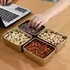 Contenedor de Acero Inoxidable para Alimentos Refrigerador Congelador a Prueba de Olores Caja de Control de Porciones Bocadillos Nueces con Tapa Hermética Sellable Anti-Deterioro